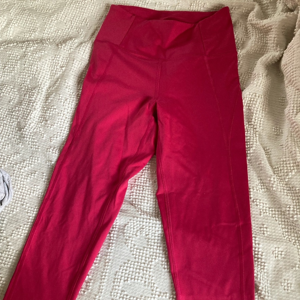 Hot Pink Girlfriend Collective Women's High Rise 7/8 compressive legging